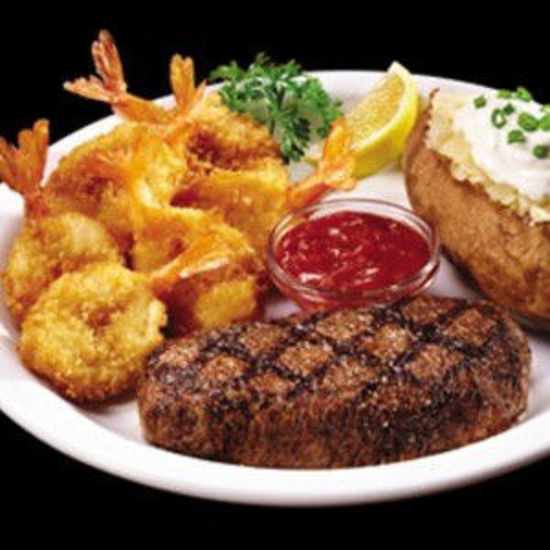 Picture of 6oz. Steak & Jumbo Fried Shrimp (6)